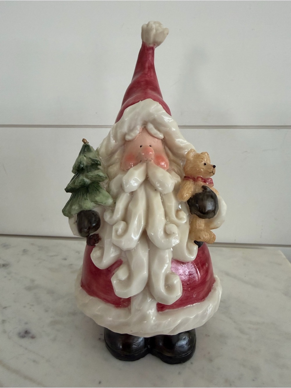 Vintage Dolomite Potbelly Santa Figurine 1990